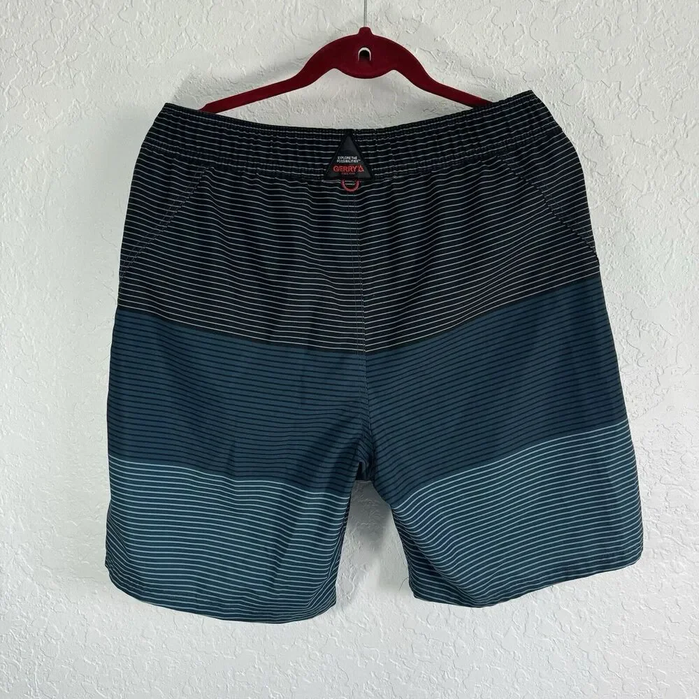 Gerry Men's Swim Shorts Swim Trunk Size M Stretch Water‎ Repel UV Protect Blue